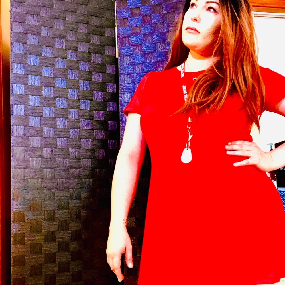 Red TShirt Dress